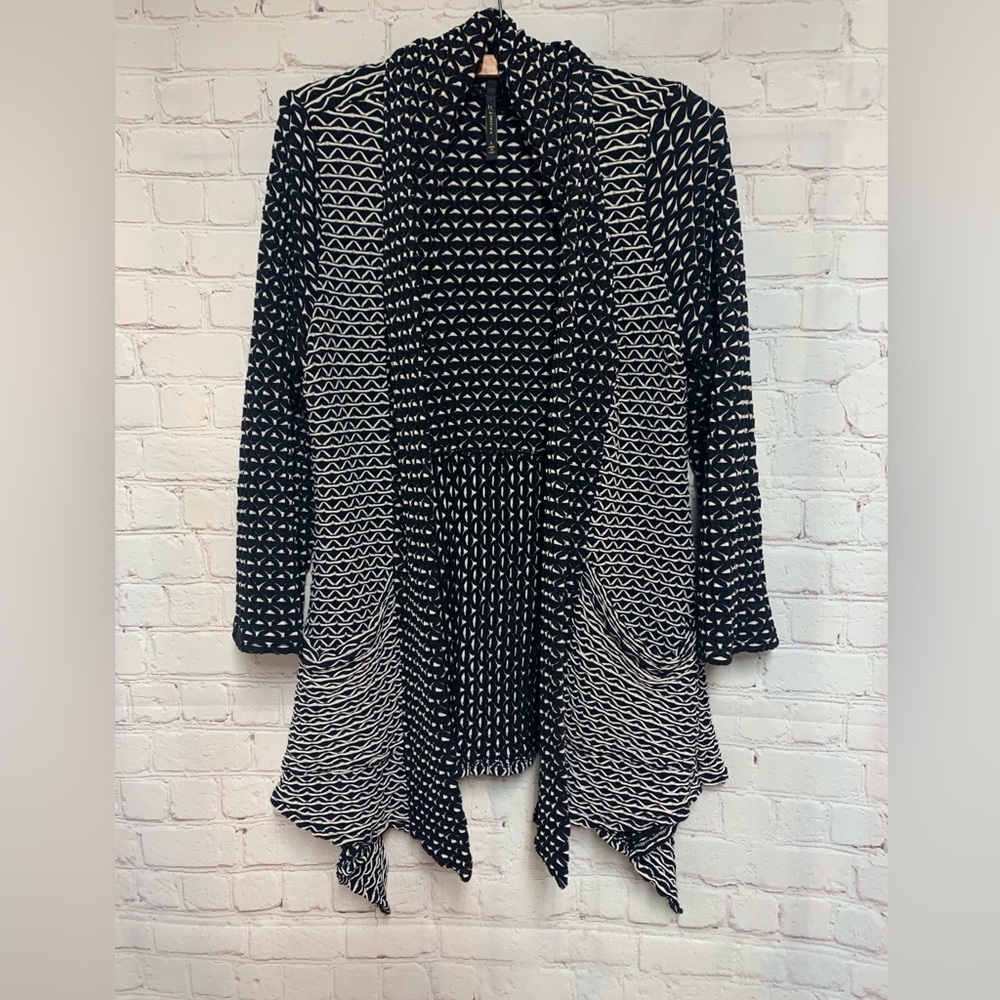 IC Collection Black White Jacket Size L